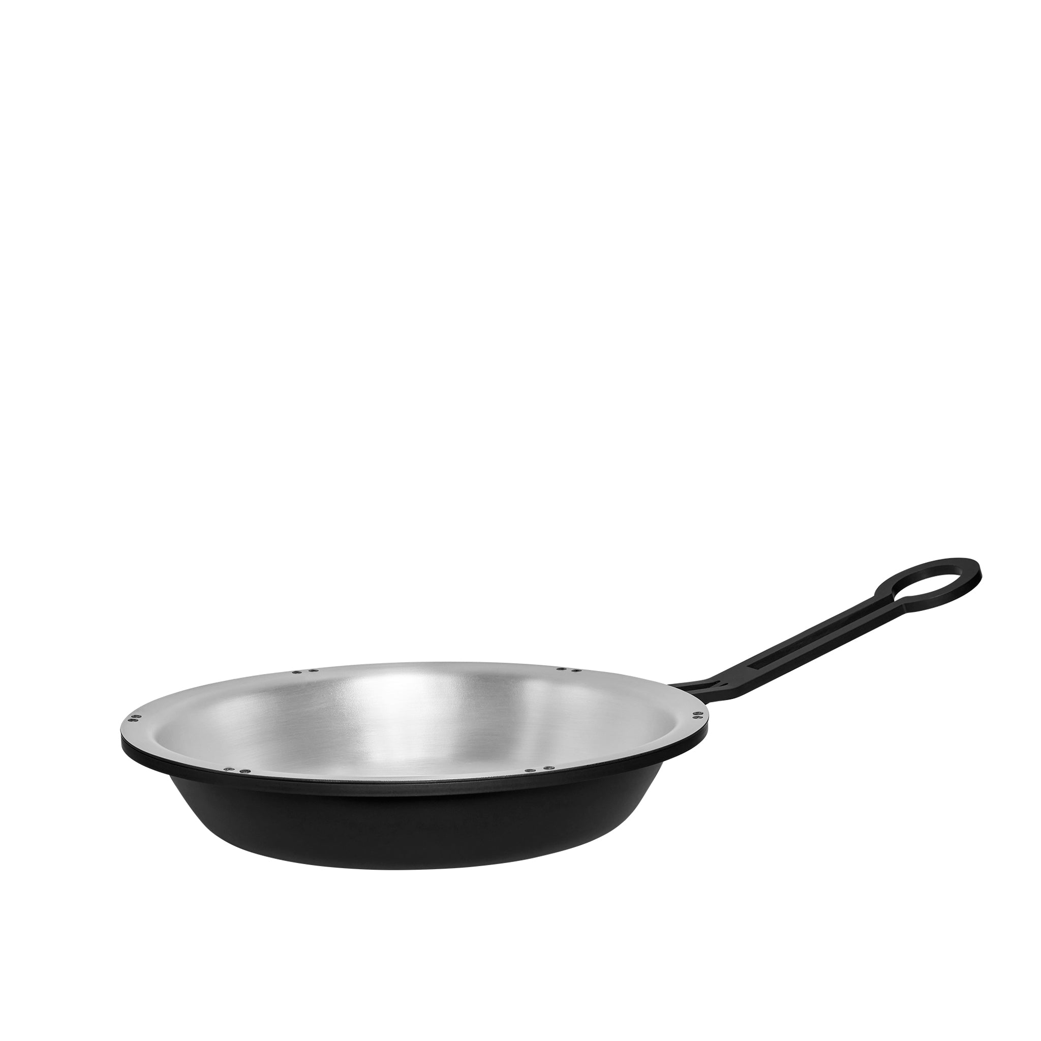 An amazing small fryingpan pan made out of pure silver coating on iron